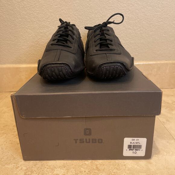 Tsubo Phad D3-01 Men’s Black Leather Shoes | Size 10 | Vintage | New in Box - Picture 6 of 13